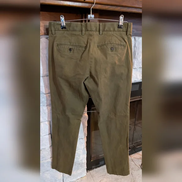 Men's Vtg GAP Olive Chinos - Slim - Picture 3 of 3